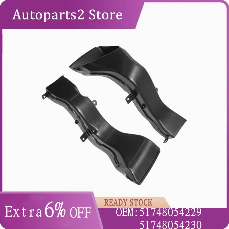 

1Pair Front Left+Right Radiator Support Air Intake Duct Plastic Black 51748054229 51748054230 for BMW 3 Series F30 F31