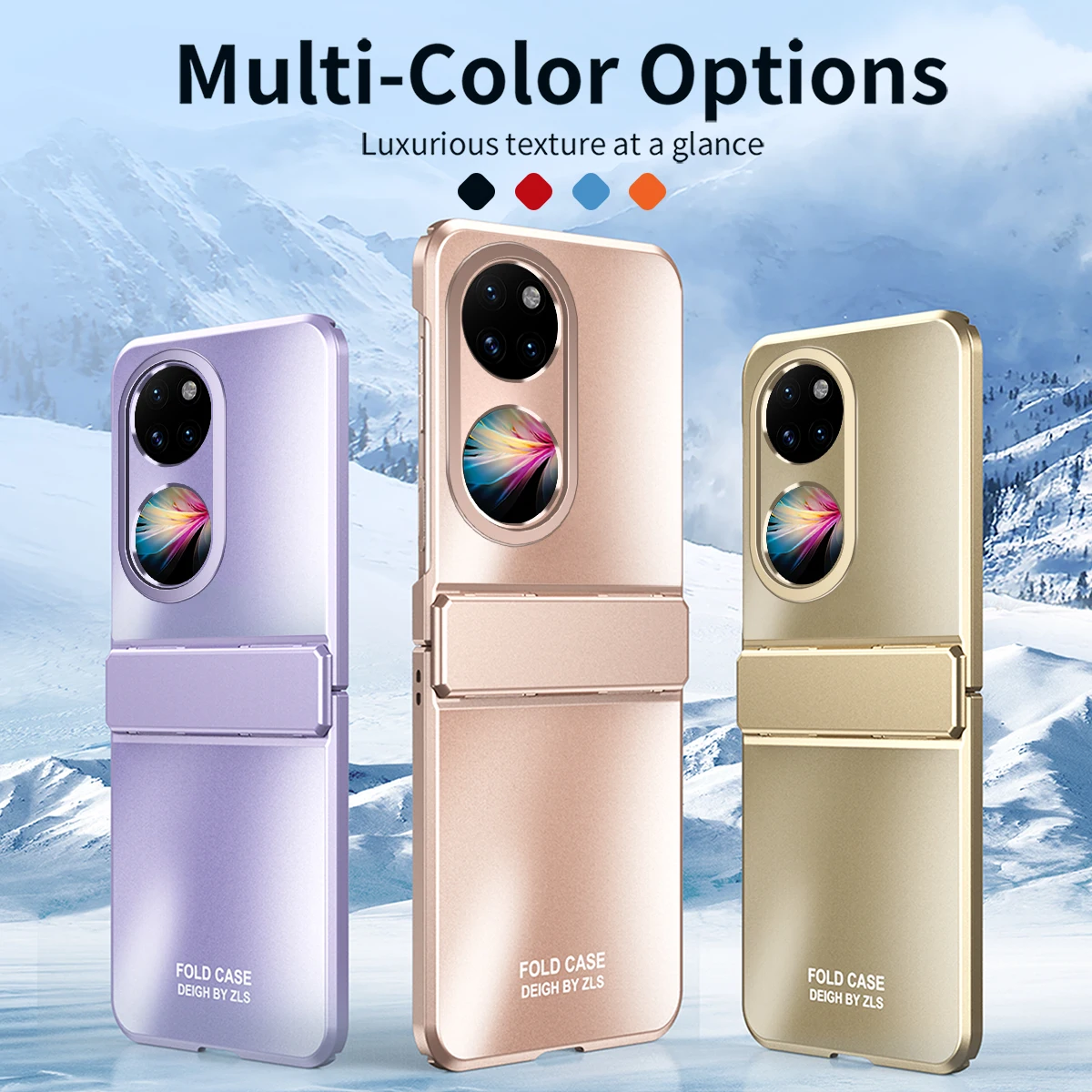 

For Huawei P50 Pocket Star Series Plating PC Anti-Drop Anti-Fingerprint Anti-Slip Phone Case
