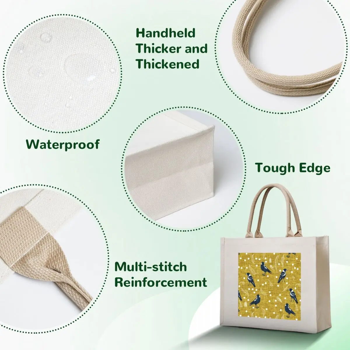 Magpie Season Tote Bag Eco bag eco pack Canvas shoulder bag