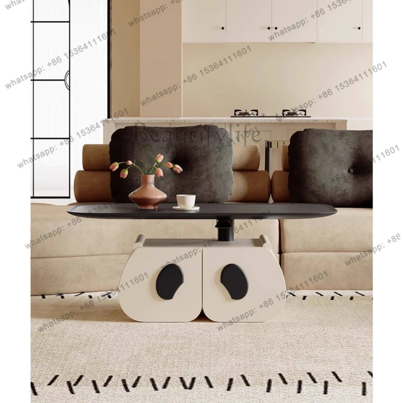 

Modern simple new creative personality small apartment can be lifted coffee table dining table integrated dual-purpose