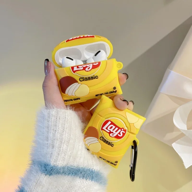 

Cute Potato Chips Silicone Headphones Case for Huawei Freebuds 6i 4 4E 4i 5i Earphone Case Freebuds Pro 2 Charging Box Cover