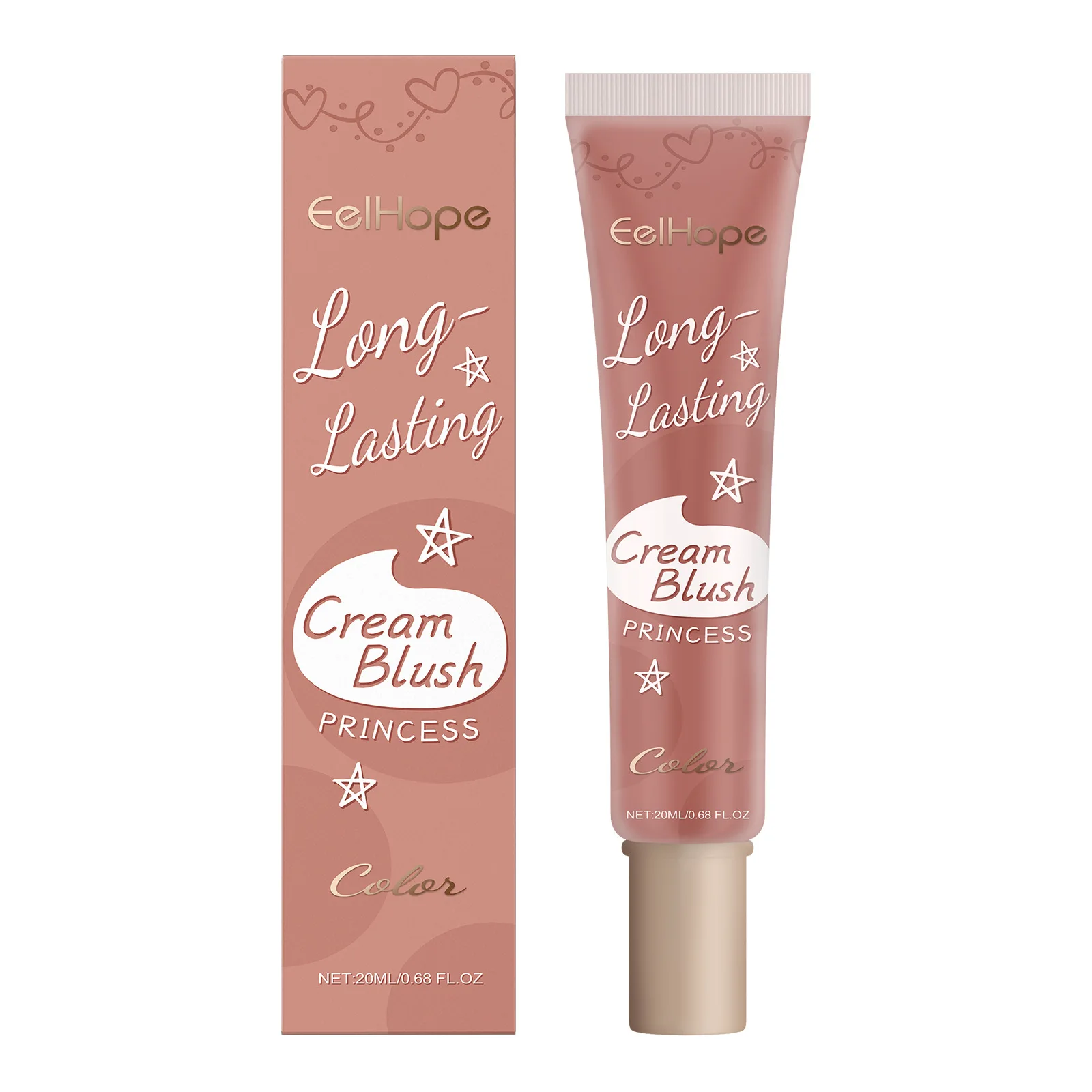 Eelhope blush líquido para bochechas, natural, sedoso, leve, multiuso, maquiagem, cosméticos para contorno facial
