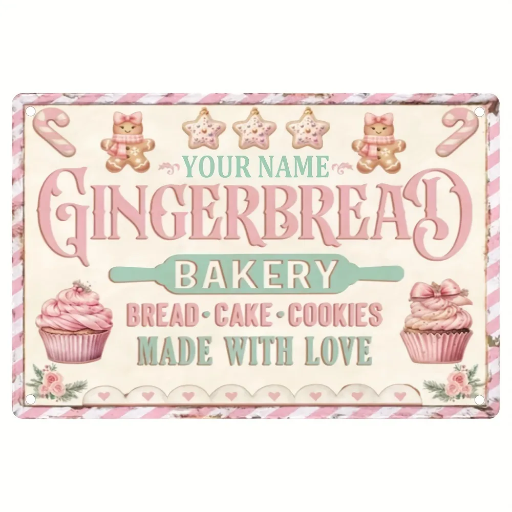 Custom Vintage Wrought Iron Street Sign Christmas Kitchen Decor Gift For Mom 11.81x7.87