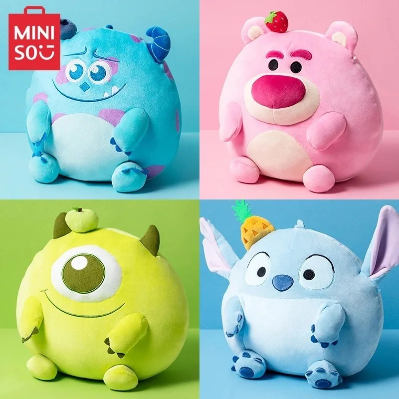 

MINISO Creative Excellent Strawberry Bear Sullivan Stitch Super Soft Theme Dundun Doll Plush Doll PillowAction & Toy Figures