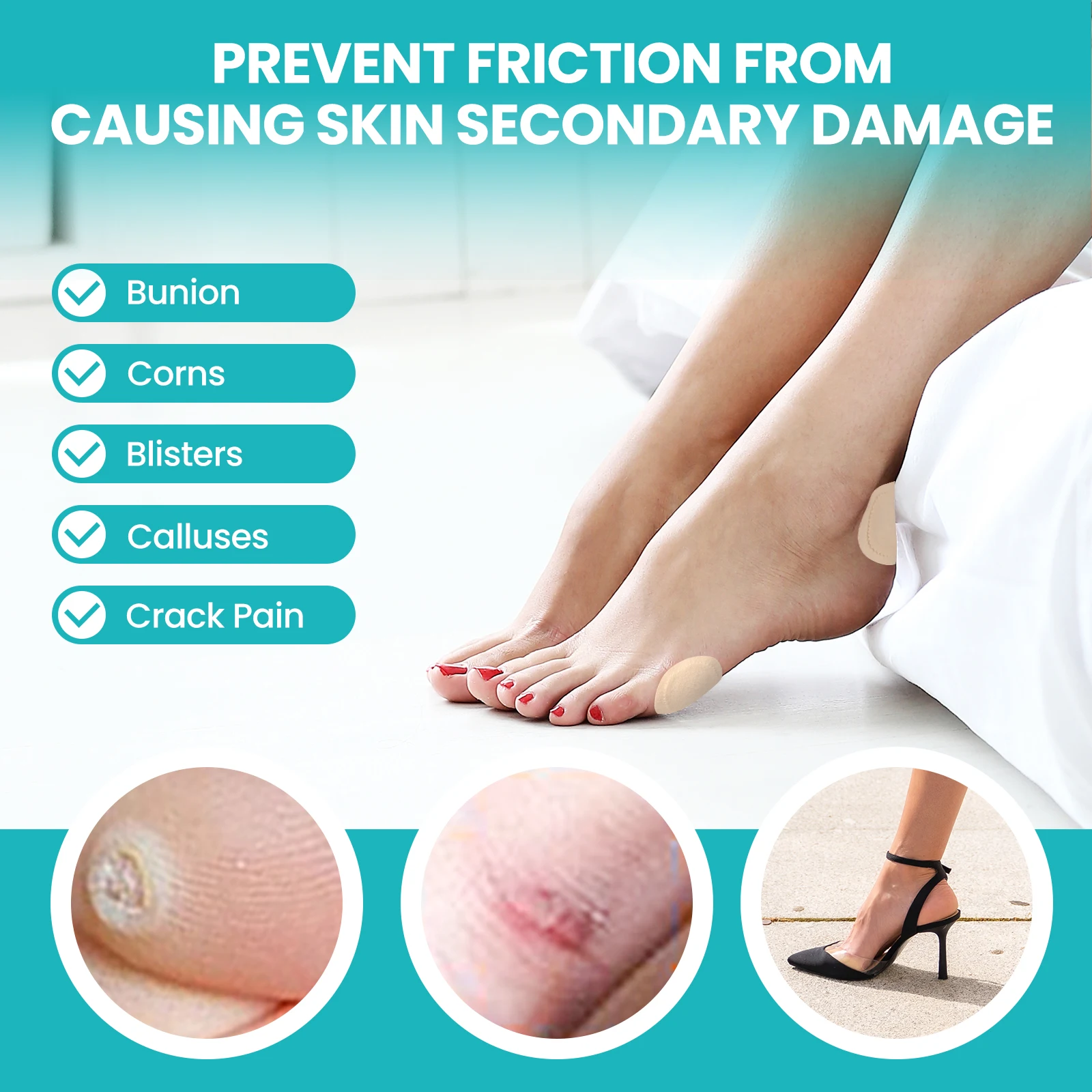 

5Pcs/set Thumb Cyst Pain Relief Pad Chicken Eye Blister Anti Abrasion Patches Breathable Waterproof High Heels Protector Sport