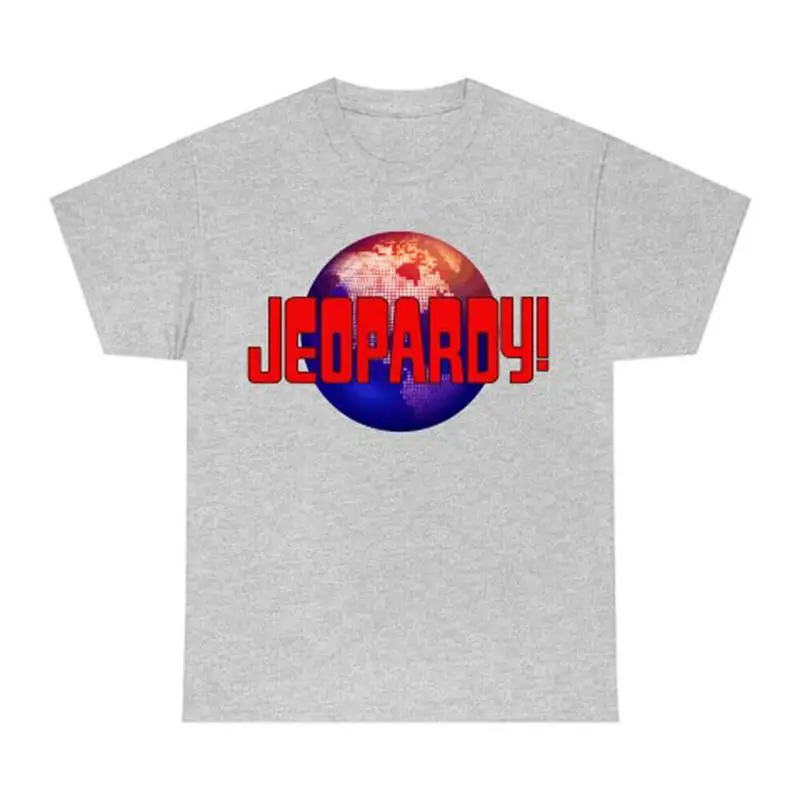 

Jeopardy Game Show Tv Series Red Men'S Gray T Shirt Size S 5Xl