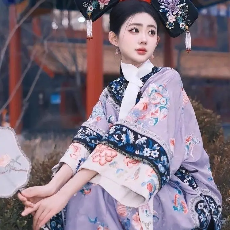 

‌Qing Dynasty Hanfu for Women - Imperial Court Costume Embroidery Print Chinese Traditional Princess hangfu Dress