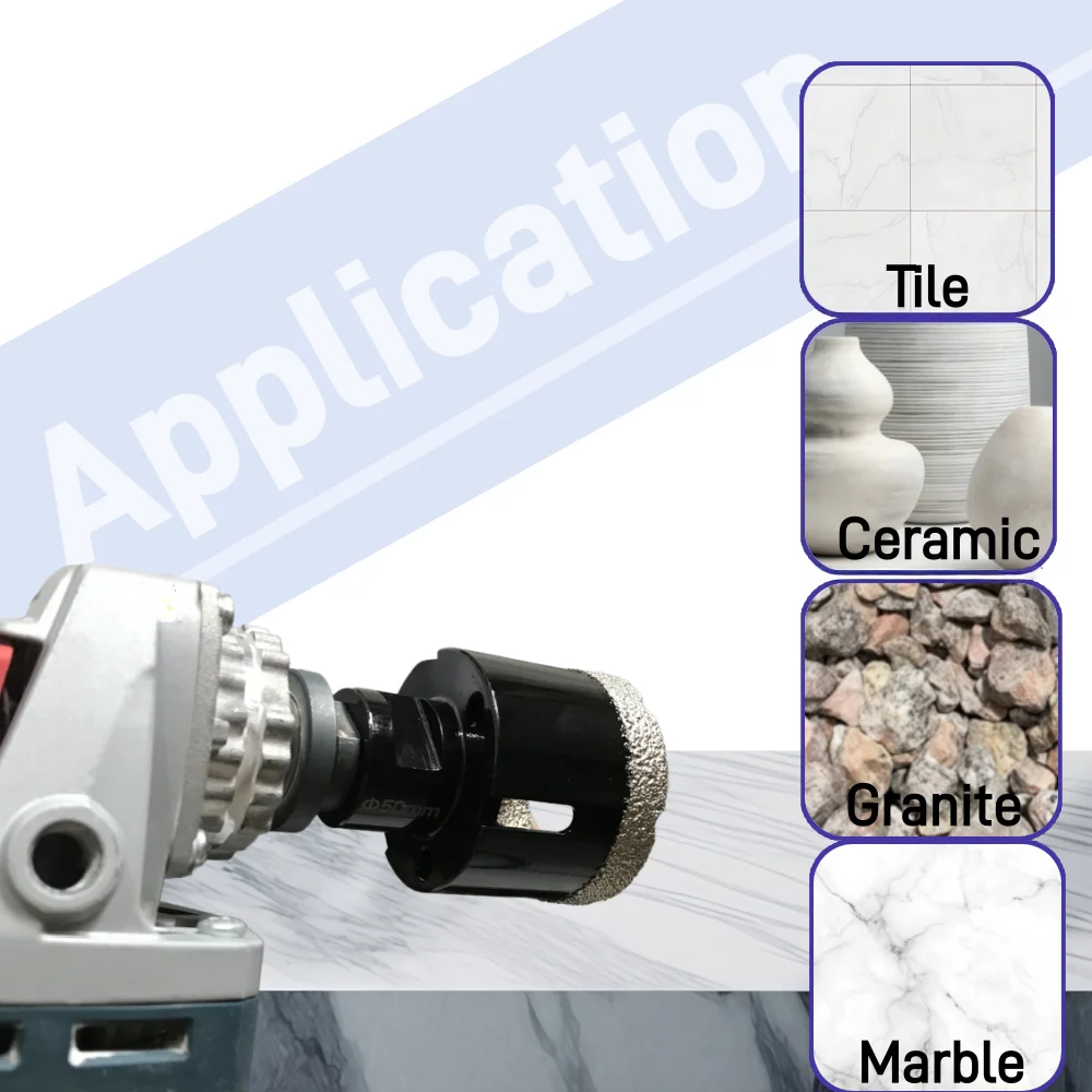 M14 موضوع جاف فراغ صنع من النحاس الرخام ثقب البناء المنشار فتاحة الماس الحفر الأساسية بت لسيراميك الجرانيت الرخام #5