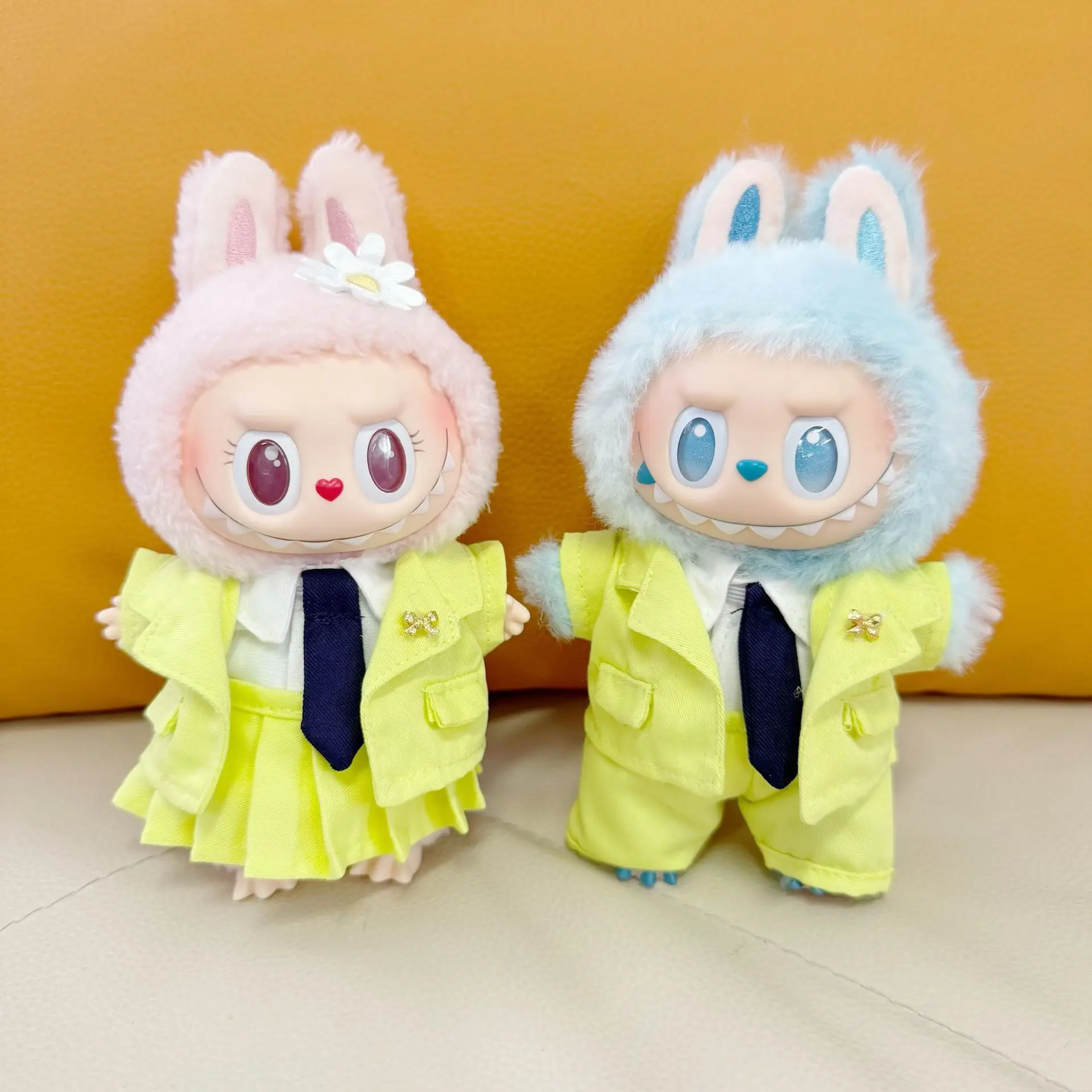 Per set di abiti accademici per bambole Labubu da 17 cm, accessori per bambole, abbigliamento completo da campus