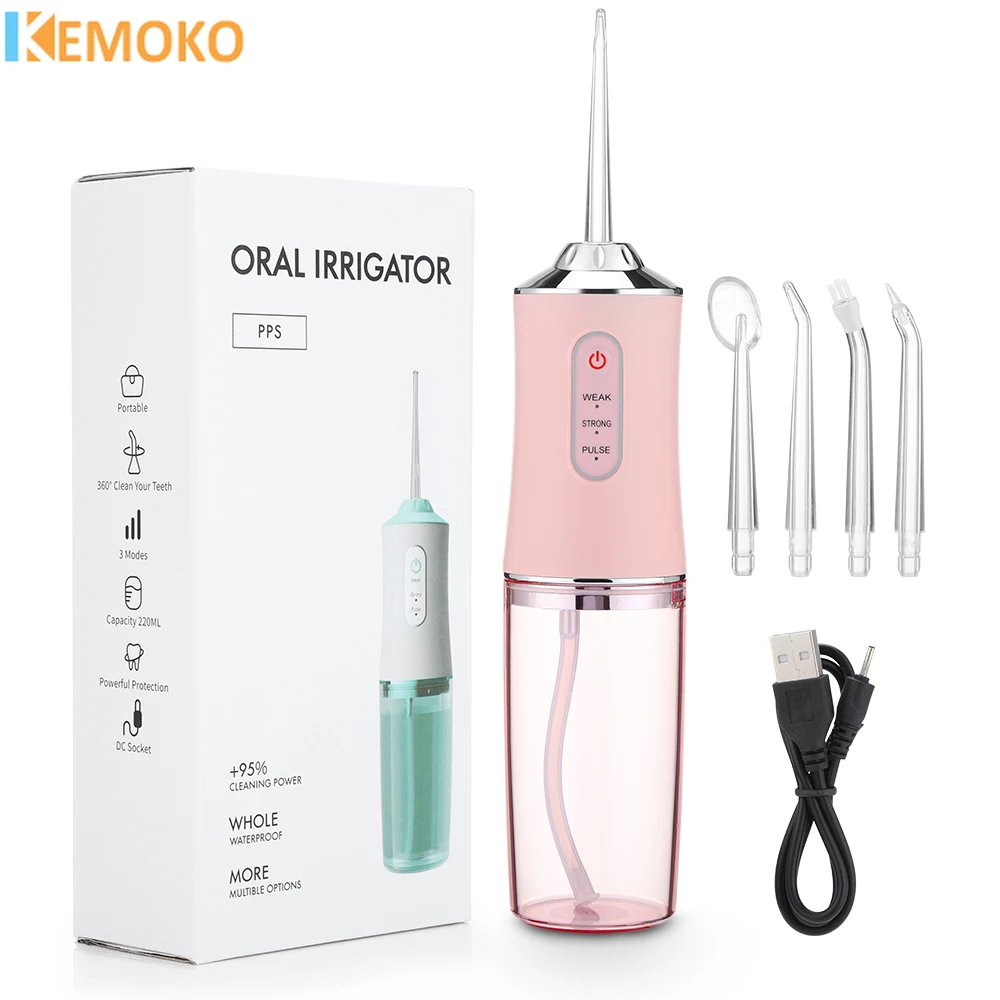 Portable Dental Water Flosser Oral Irrigator USB Rechargeable Water Jet Floss Tooth Pick Teeth Cleaning Oral Cleaner