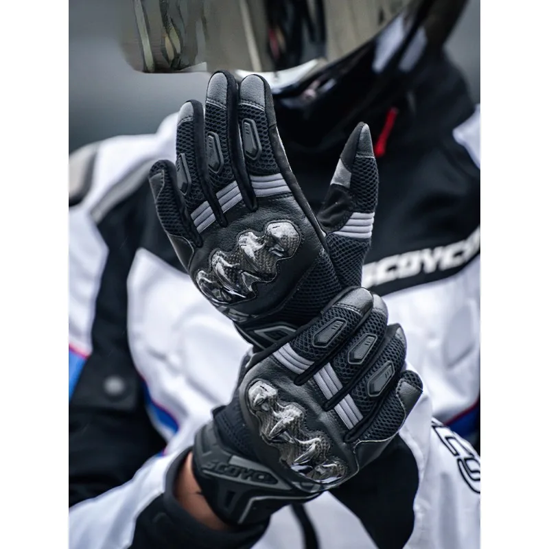 

Motorcycle Riding Gloves Four Seasons Motorcycle Drop-Resistant Protective Knight Racing Equipment Gloves Men