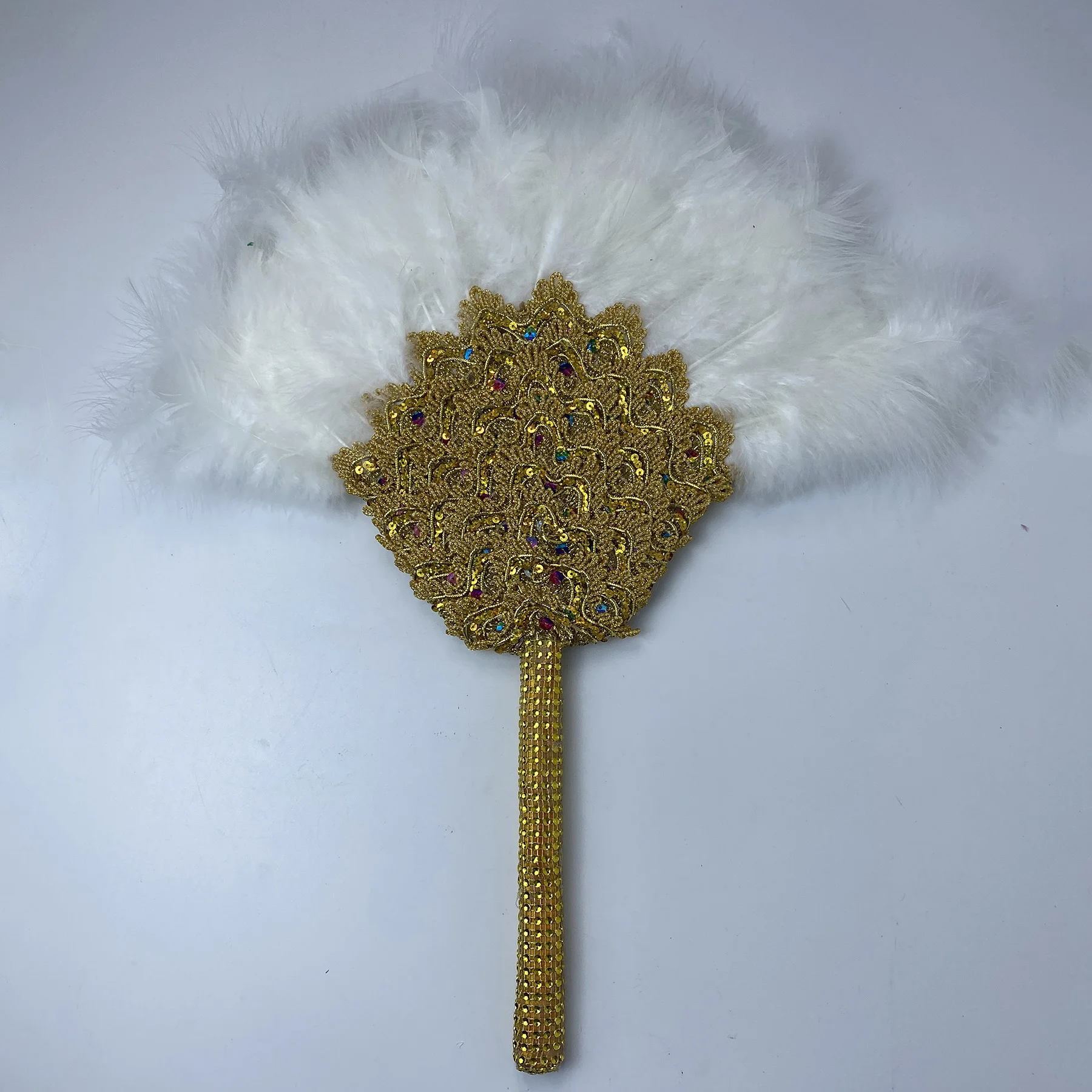 

Handmade Feather Hand Fan, African Dance Lace, Wedding Party Gift, Dropshipping, Promotion Price