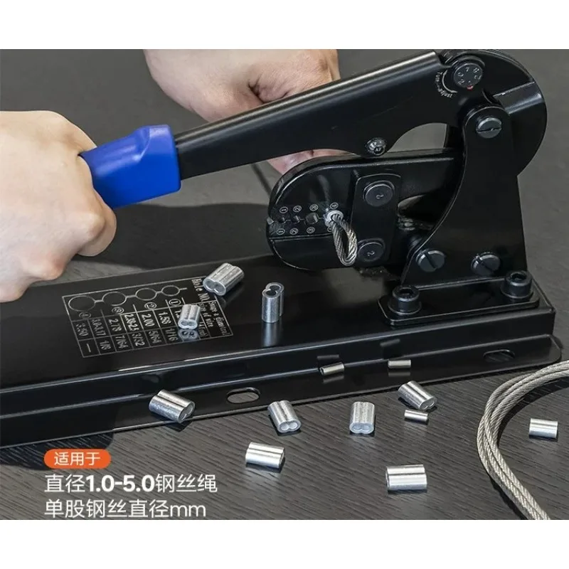 Aluminum Sleeve Pliers Bench Crimping Tool Pliers Crimping Pliers Wire Rope Round 1-5mm Aluminum Buckle Aluminum Clip