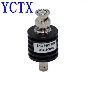 Atenuador RF BNC de 10W, DC-3Ghz/4Ghz, enchufe macho BNC a conector hembra, potencia Coaxial RF de 50ohm, 1/2/3/5/6/10/15/20/30db/40db/50db