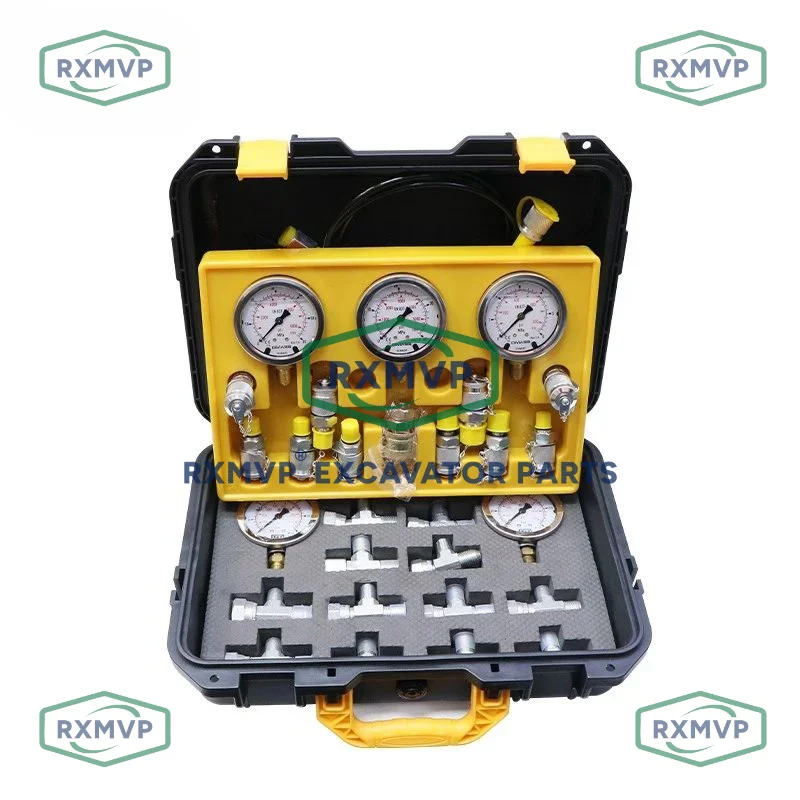 For Pressure Gauge Set Detector Hydraulic Oil Box Pilot Pump Excavator Instrument RXMVP