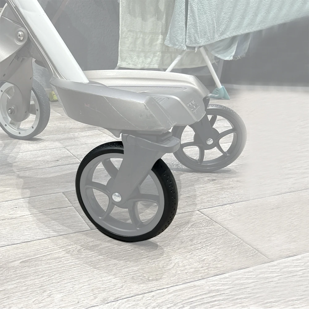Custom PU Solid Tire For Stokke Xplory V3/V4/V5/V6/X Buggy Front Wheel All Terrain Tubeless With Tread Replace Baby Accessories