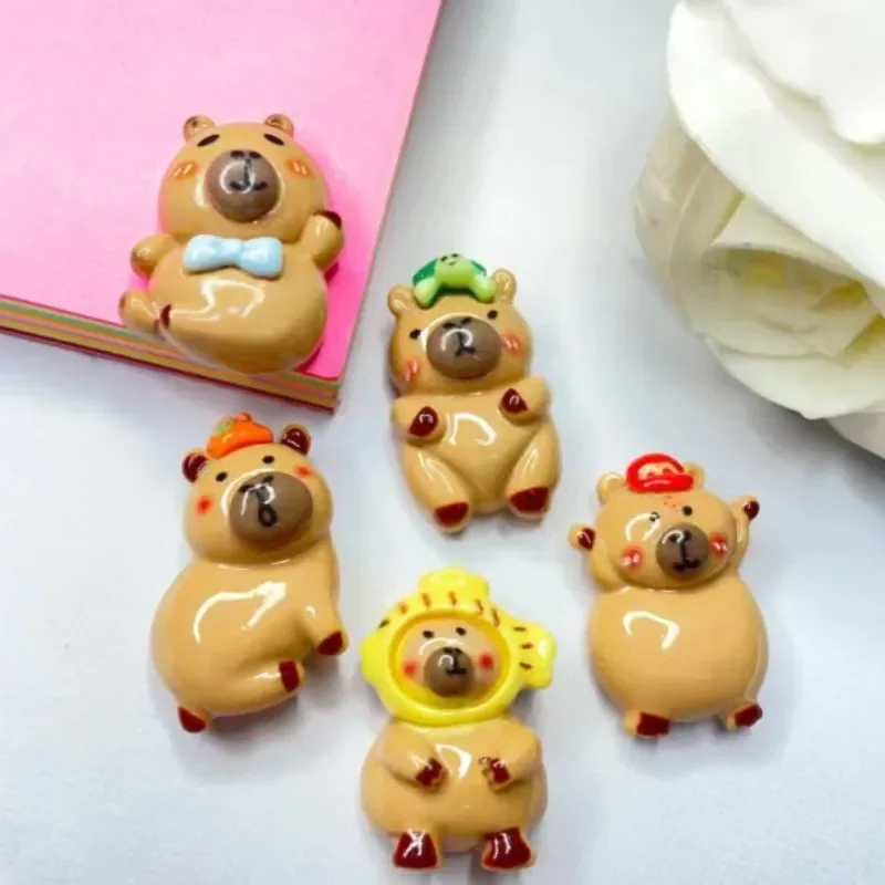 10 Pcs New Cute Cartoon bear, fruit water baby diy resin Cabochon Scrapbooking DIY Jewelry Hairpin Craft Decoration Accessories