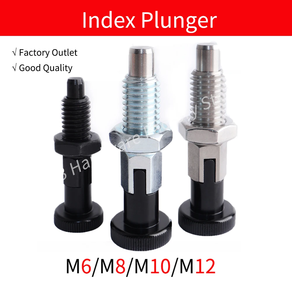 QB217 Spring Index Pin Knob Plunger Index Bolt Stop Pin With Self Locking Function For Precise Positioning Of M6/M8/M10/M12