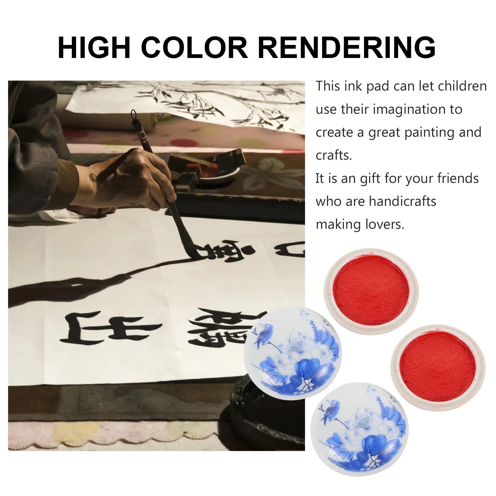 Ink Pad Inkpad Seal Box Ceramic Calligraphy Pads Stamp Use Paste Red Painting Yinni Fingerprint Chinese Vermilion With