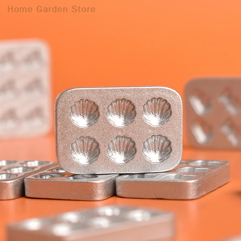 10pc Miniature Doll House Baking Molds, Mini Plate Set, Gingerbread Man & Heart Tray, Kitchen Scene Decoration Model