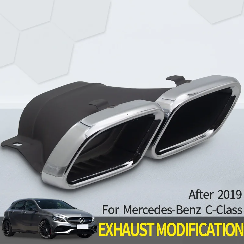 

The modified sports exhaust pipe is suitable for Mercedes-Benz C-class four-outlet C63 tail throat which is more than 19 years o