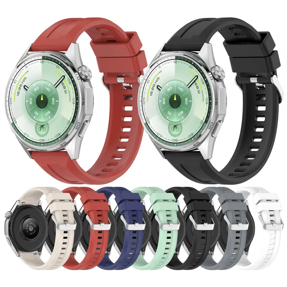 

22MM Silicone Wristband For Huawei Watch GT6 GT5 GT4 46mm Sport band Smartwatch Strap Replacement Wristband Accessories