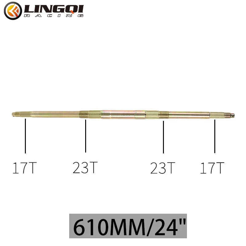 LINGQI RACING asse posteriore assi in acciaio barra asta 610mm 720mm 740mm 800mm 810mm per ATV UTV Quad Mini Kids Go Kart Scooter elettrico