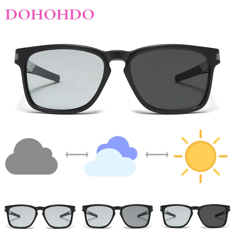 DOHOHDO Polarized Sunglasses Bicycle Glasses Photochromic Sunglasses Outdoor Photochromic Cycling Glasses Man Sunglasses For Men