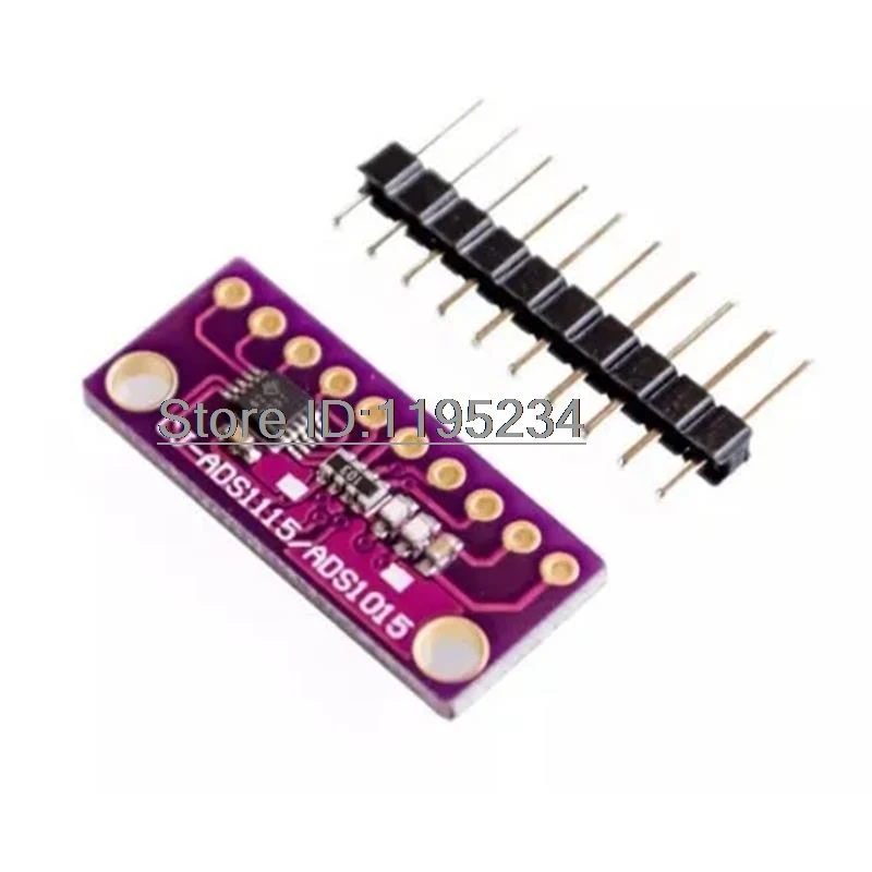 I2C ADS1115 ADS1015 16 Bit ADC 4 channel Module with Programmable Gain Amplifier 2.0V to 5.5V RPi