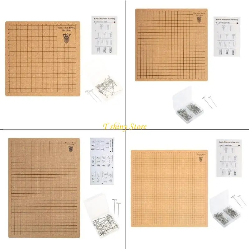 N58F Double Sided Board Handy Project Reversible Board Reusable Braiding Mat Weaving Board Lightweight Crafting Mat