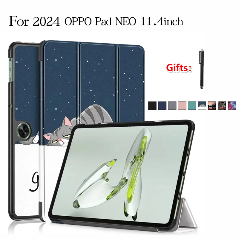 

Умный чехол для OPPO Pad Neo, 11,4 дюйма, складной магнитный чехол для планшета OPPO Pad Neo