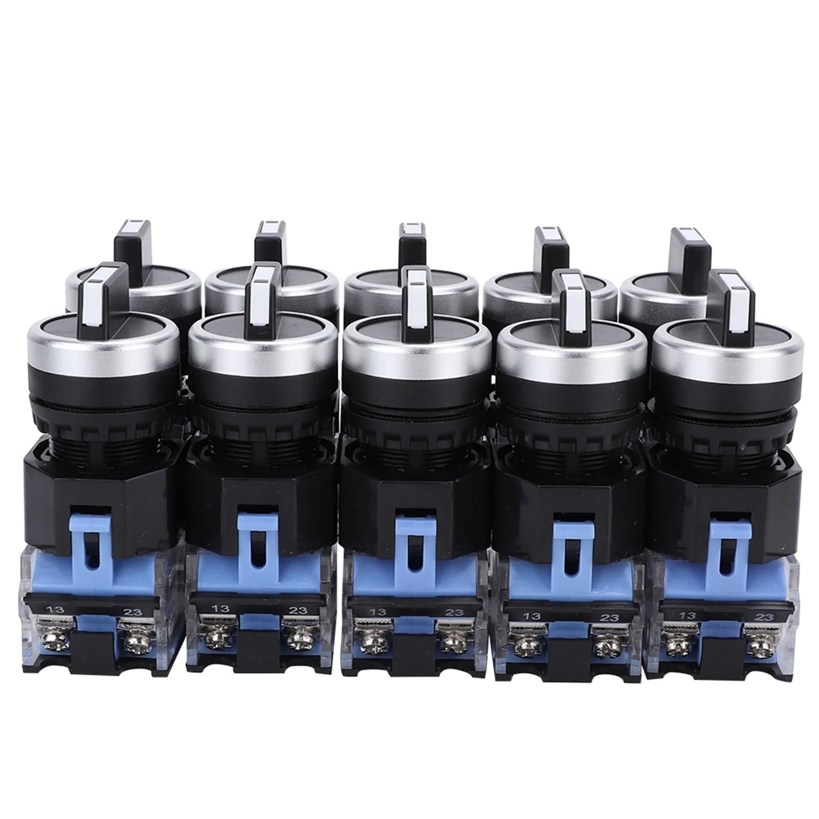 10pcs BEM38-20X/31 22mm 3 Position Self Locking Rotary Selector Switch