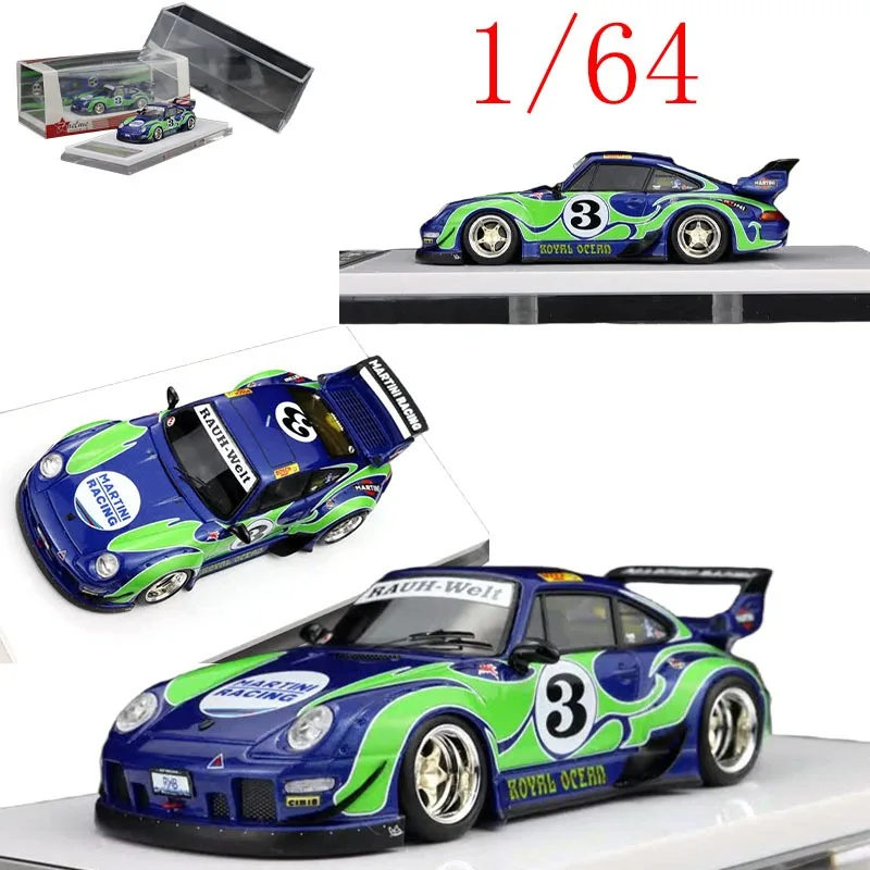 

Литой под давлением Fuelme масштаб 1/64 RWB Porsche 993 «Роял Океан» Хиппи # 3-полная полностью изготовленная на заказ модель автомобиля из широкого сплава, игрушки для мальчиков, подарок