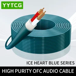 YYTCG 5N kabel miedź beztlenowa HiFi 2 rdzeniowy Diy przewód głośnikowy wzmacniacz CD linia połączenia audiofilski DIY linia sygnału Audio