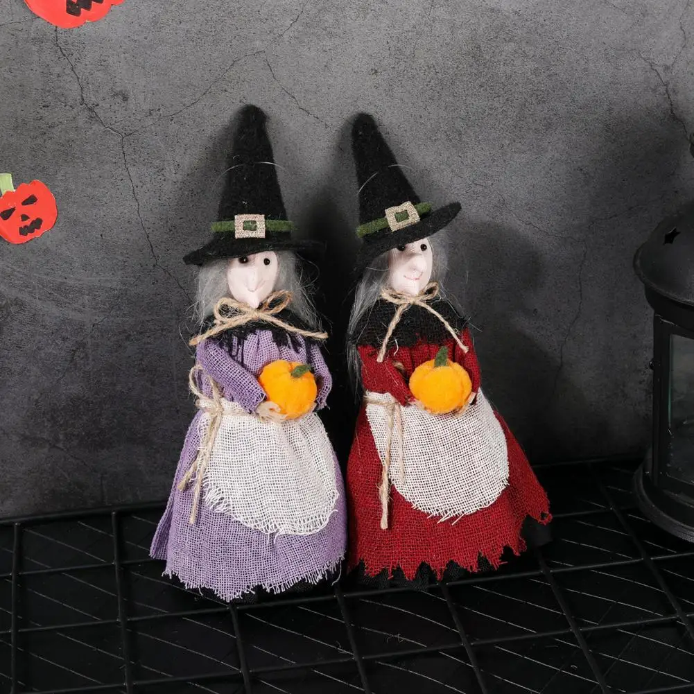 Halloween Home Decor Halloween Decoration Set Realistic Ghost Festival Ornament Witch Broom Tabletop Accent for Spooky Festive