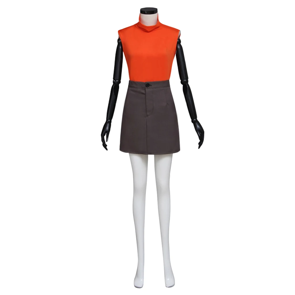 Heather Mason Cosplay Hooded Sleeveless Vest Mini Skirt Set Maria Cosplay Game Suit Wine Red Crop Top Leopard Print Mini Skirt view 6