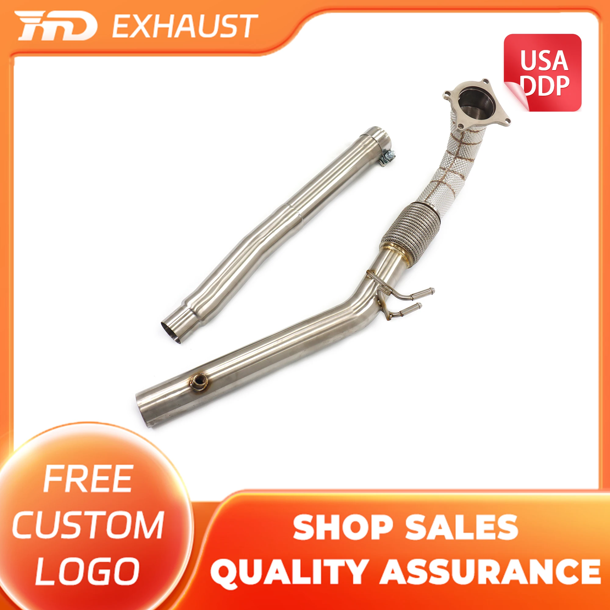 

HMD Exhaust System High Flow Performance Downpipe for Volkswagen Golf MK6 GTI With Catalytic Converter