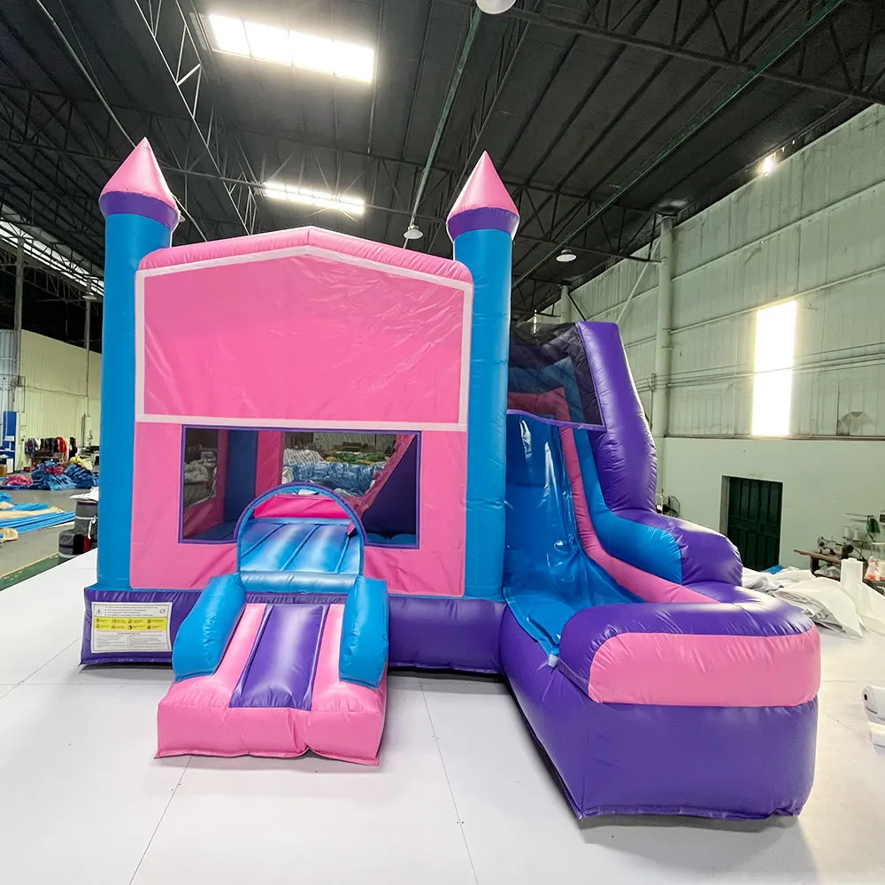Customized Moonwalk Jumper Bouncy Jump Castle Inflatable Bouncer Commercial Bounce House for Kid Party Combo With Water Slide