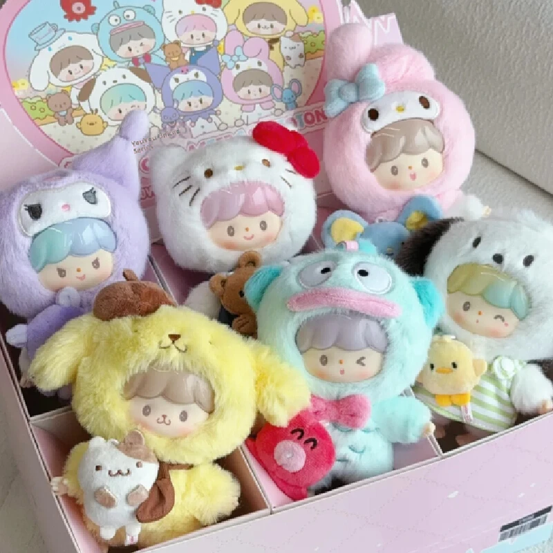 

Genuine Sanrio Love-League Buddies Systems Blind Box Vinyl Plush Anime Figure Mystery Box Cute Bag Pendant Girl Custom Gift