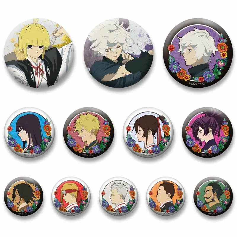 Hell's P-Paradise Anime Peripheral Round Brooch Clothes Bag Jewelry Accessories Cartoon Button Badge Gabimaru Enamel Pins Gifts