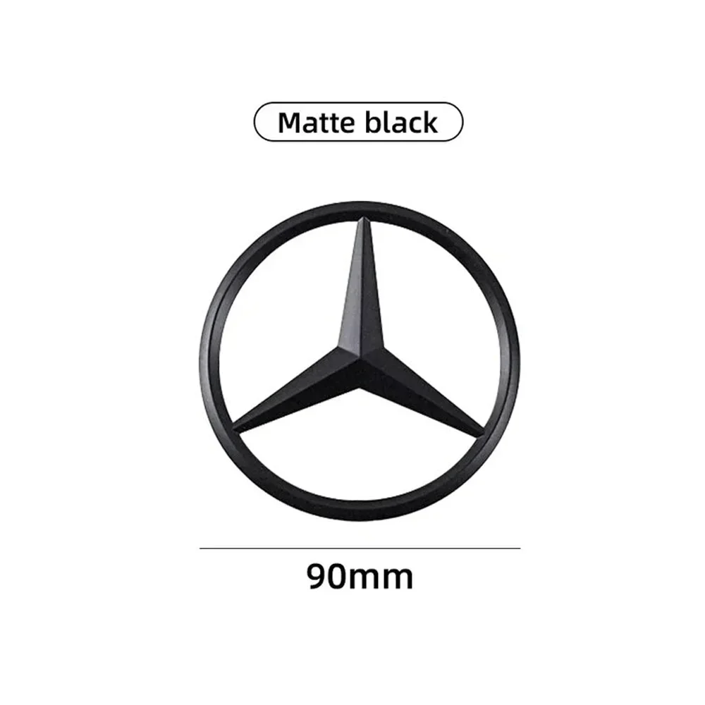 

90mm Car Rear Trunk Middle Badge Emblem Sticker Decal For Mercedes Benz W203 W211 W204 W210 W212 Cla W205 W213 CLA CLK CLS ML