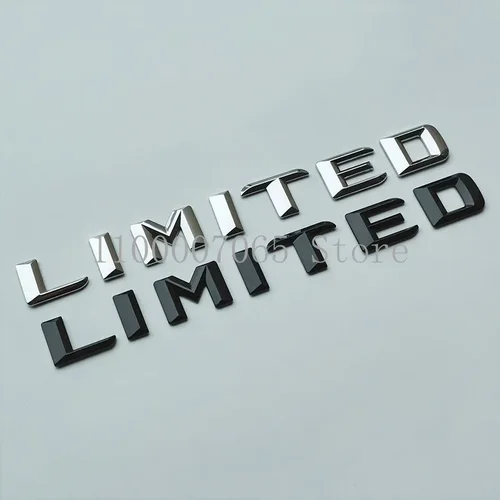 Estilo de coche reacondicionamiento letras DIY emblema superior ABS para guardabarros de coche limitado placa de identificación Logo pegatina cromo negro brillante