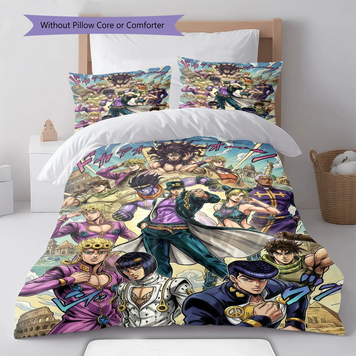 JoJo Anime Comforter Cover Duvet Cover Bedding Set Soft Quilt Cover Bedroom Decorative Home Textile -QJY