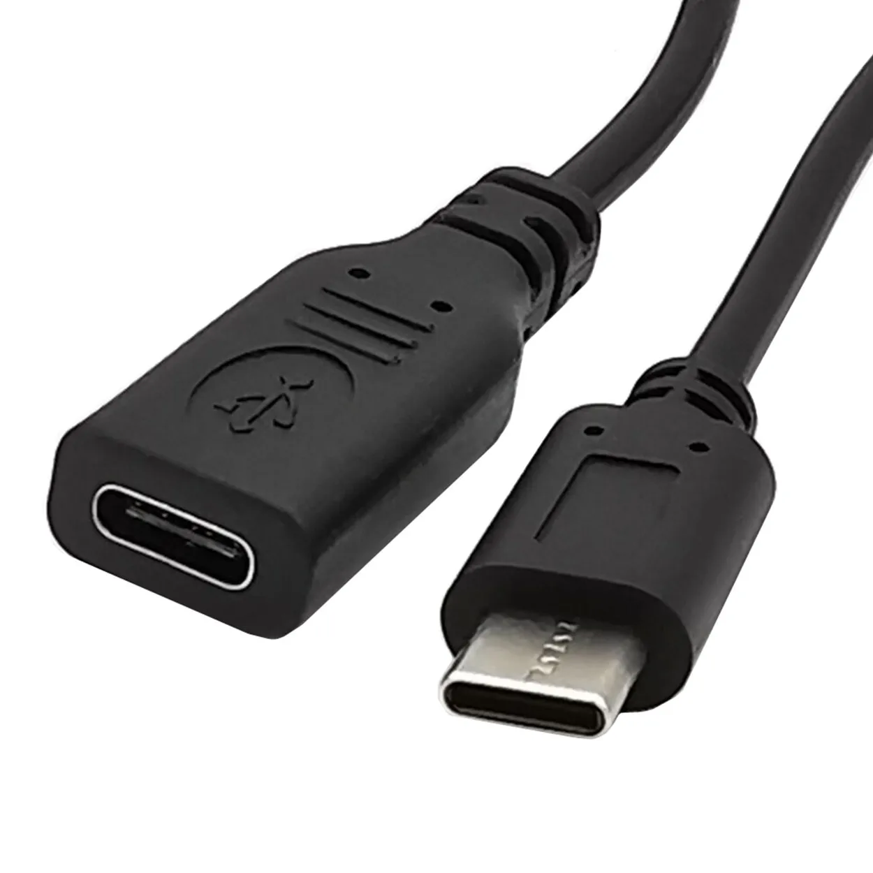 Type-c male-to-female USB cable with on / off switch, c-type USB 3.1 extended push-in key switch cable  0.3m