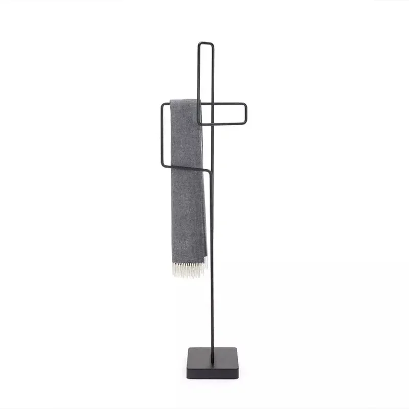 Nordic simplicity, creative brass natural marble floor-to-ceiling scarf display stand