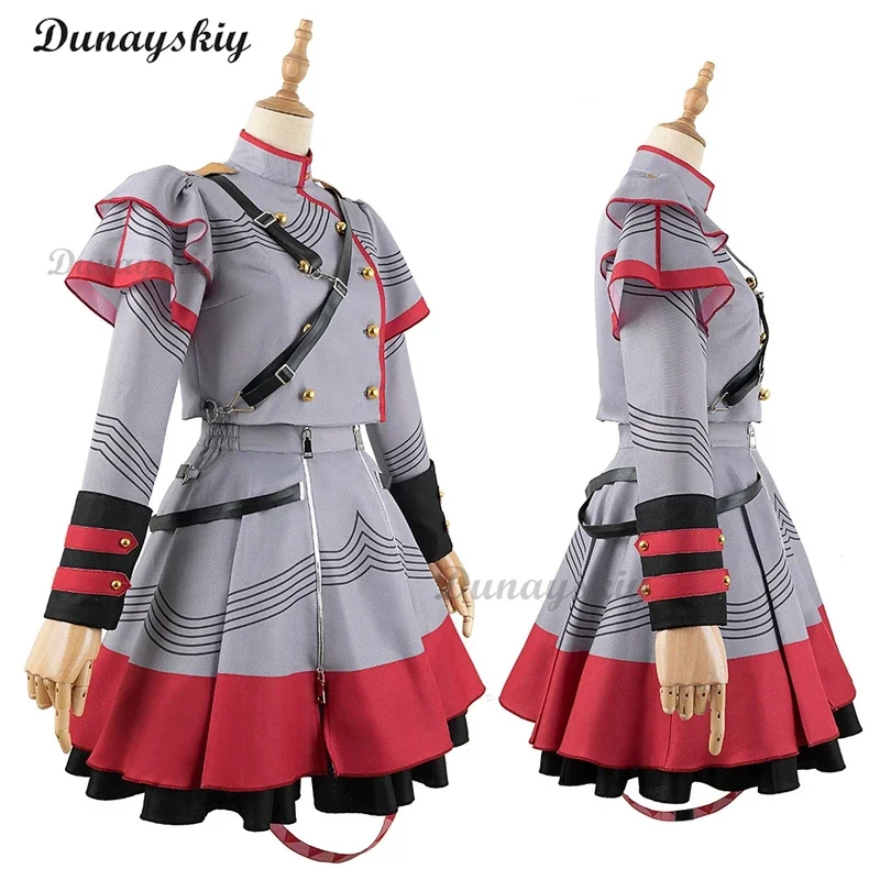 Kasane Teto Cosplay Anime Vtuber Costume Sintetizzatore V Parrucche di Teto Outfit Uniforme Abbigliamento da festa di Halloween per le donne