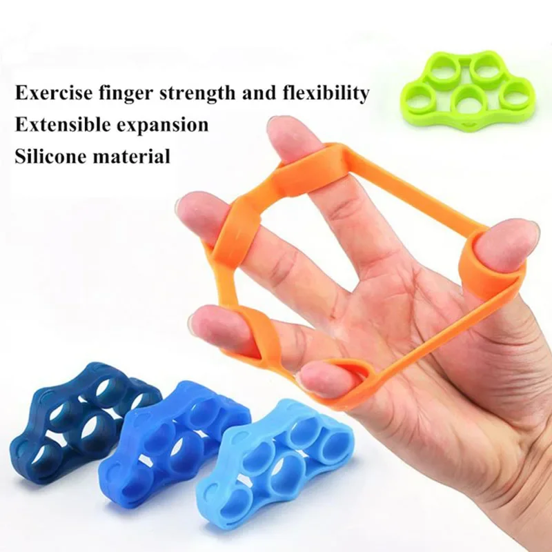 NEW Finger Gripper Strength Trainer Fitness Equipment Resistance Bands Hand Grip Wrist Trainer Yoga Stretcher Wrist Exercise BR