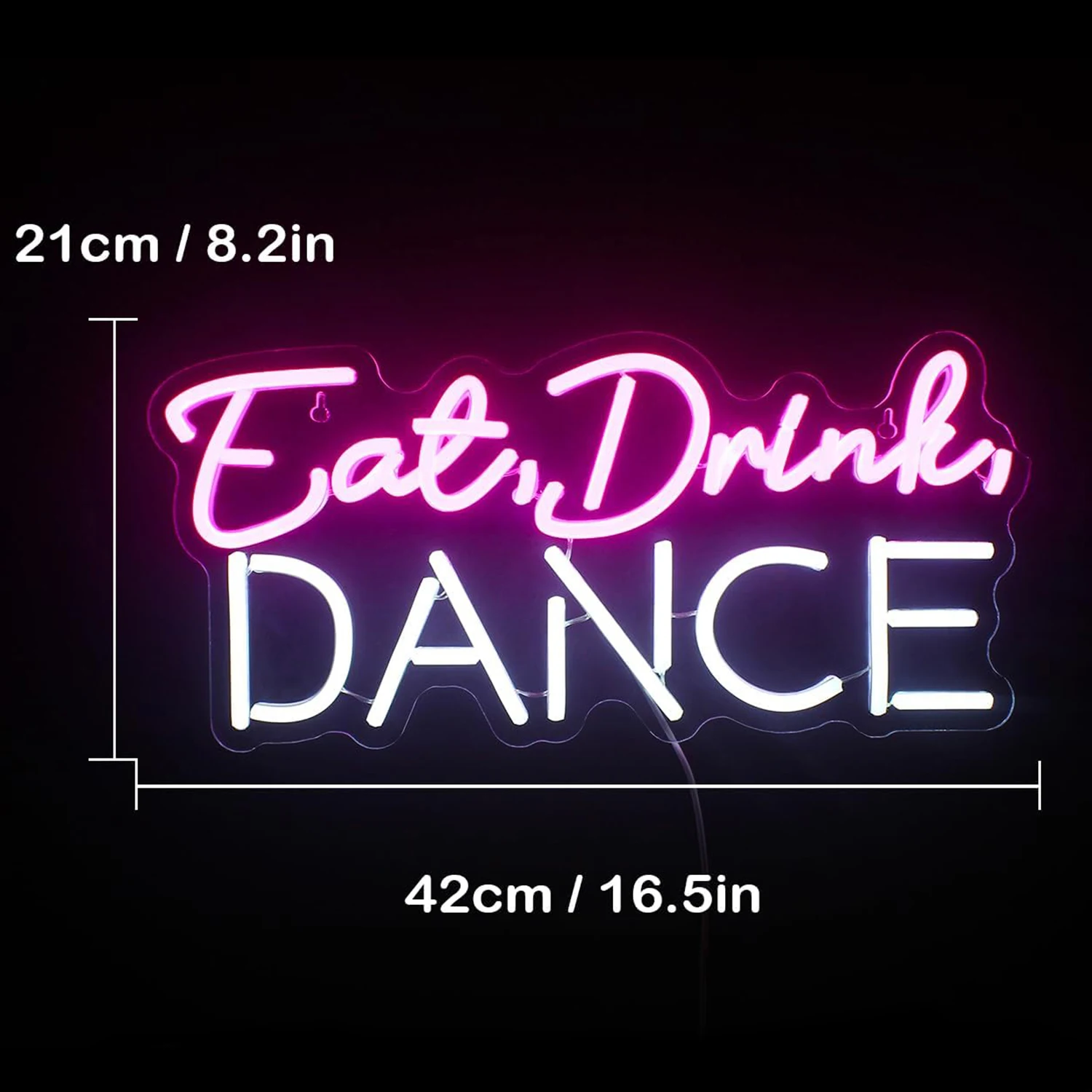 Eat Drink Dance Neon Sign Dance LED Light Word Sign Light up Sign Led  Dance Studio Dancing Party Bar Dance Club Wall Decorate