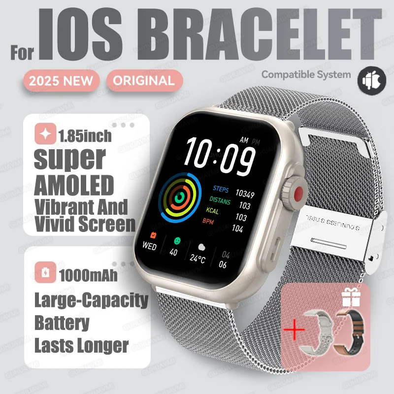 2025Nieuw Voor XIAOMI IOS Horloge Ultra2 Smart Horloges Vrouwen 1000mAh 1.85 "AMOLED Full Touch Screen BT Call Dames mode Smartwatch