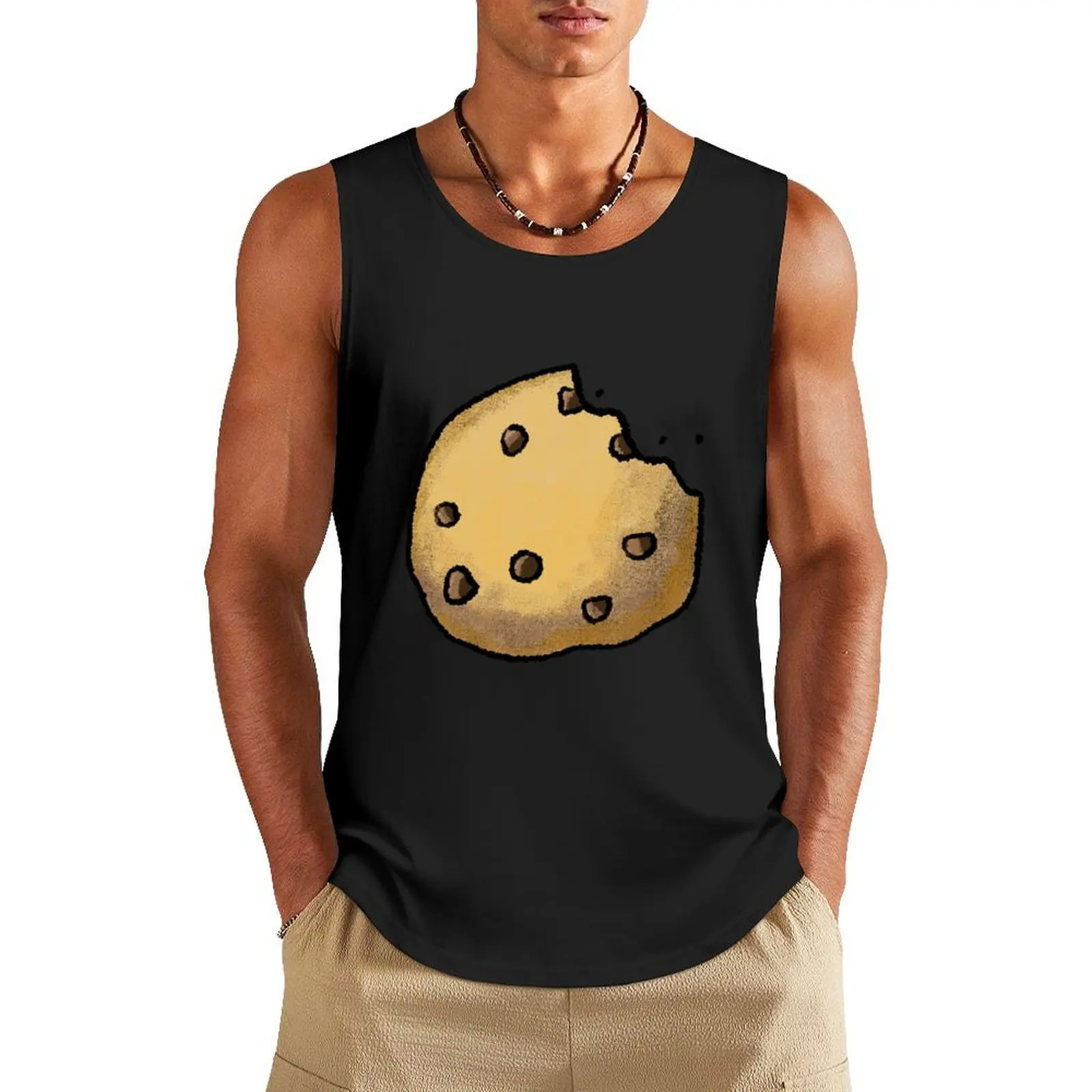 

cookies Tank Top sleeveless jackets Sports shirt man Sleeveless top men clothing